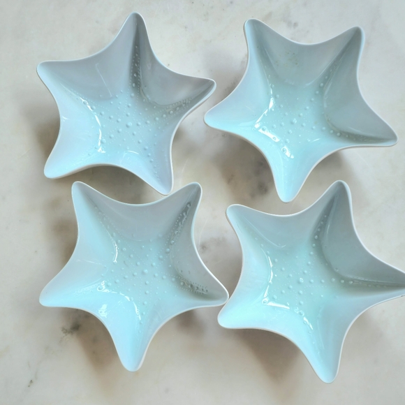 Sigrid Olsen Other - Sigrid Olsen Home Seastar desert dishes Set of 4 Light Blue